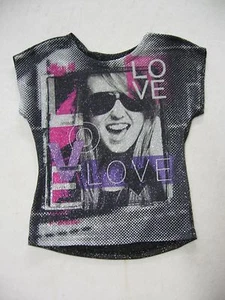 Justice - Love One Another - Black Sparkle Shirt - Size 7 - EUC - Picture 1 of 4