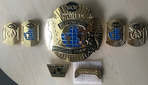 WCW WWE 91-93 Heavyweight championship belt “HD” (plates only) (read description Cover