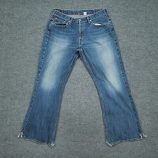 Vintage Abercrombie & Fitch Jeans Mens 36x32 Blue Denim USA Made Distress Fade