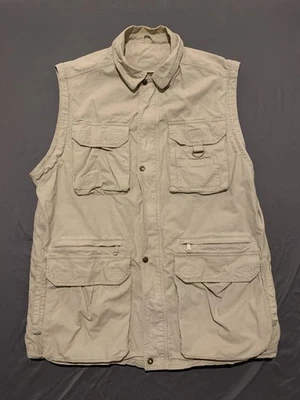 Vintage Eddie Bauer Safari Fishing Vest Mens L Utility Ripstop Multi Pocket - Image 1 of 4