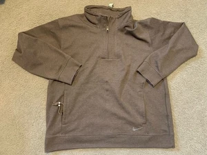 Nike Yoga Sweatshirt Herren XL braun Dri-Fit 1/4 Zip leicht mit Daumenloch - Bild 1 von 7