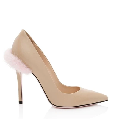 Bombas Fendi couro de bezerro Mink Decollete - Tamanho 7/37 - Imagem 1 de 4