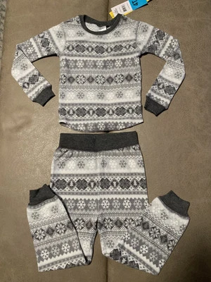 Juego de pijama polar Eddie Bauer para niños 2 piezas gris copo de nieve nuevo con etiquetas talla 4T Foto 1 de 4