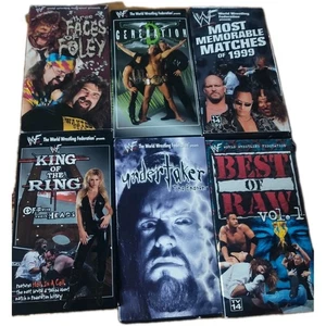Lot Of 6 WWE Attitude Era  Undertaker Generation X Foley Vhs - Foto 1 di 7