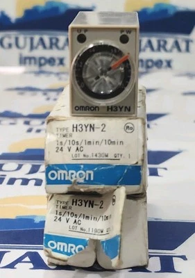 LOT OF 3 PCS OMRON H3YN-2 TIMER 1s/10s/10m In 24V AC MADE China - Photo 1/4