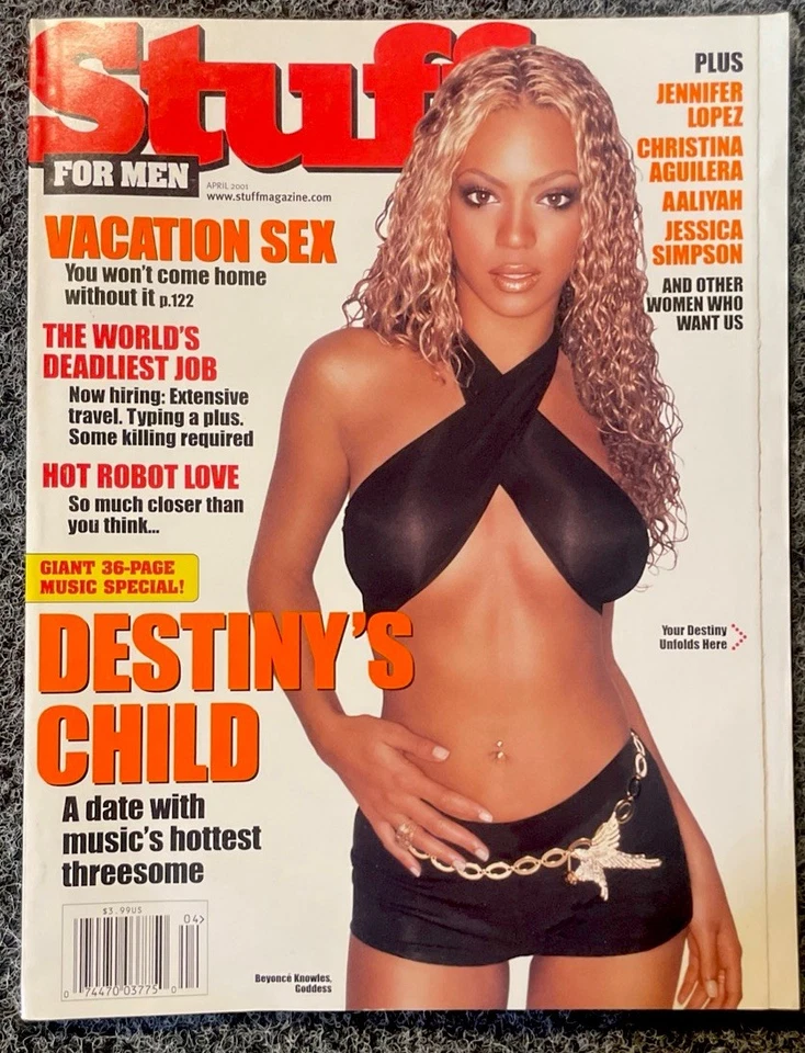 STUFF Magazine Beyonce/DESTINY’s CHILD  Apr 2001 #17 - No Address label - VG Foto 1 de 4