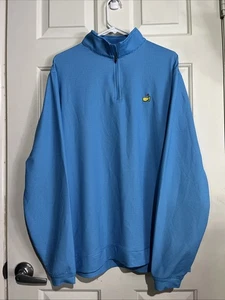 Peter Millar Masters 1/4 Zip Herren XL blau Hahnentritt Golf Performance Pullover - Bild 1 von 7