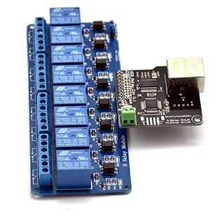 Ethernet Control Module With 8 CHs Relay Board For LAN WAN WEB Server RJ45 - Afbeelding 1 van 5