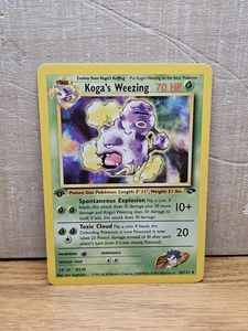Koga's Weezing 1st Edition 50/132 Gym Challenge Non-Holo Pokémon Card TCG - Picture 1 of 14