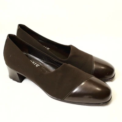 Zapatos de salón MUNO AMERICAN de tacón bajo marrón cómodos para mujer talla 8,5 AA (estrechos) Foto 1 de 4
