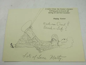 Signed Card to Joey Skilbred Knok em Dead Break a Leg from Marty Joeys Scrapbook - Picture 1 of 6