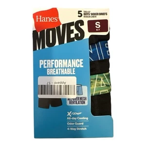 Hanes Boys Performance X-Temp Boxer Briefs 5 PACK (Size S 6-7) BRAND NEW (R) - Picture 1 of 2