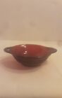 Hocking Glass CORONATION Ruby Red Small 2-Handled Berry Bowl