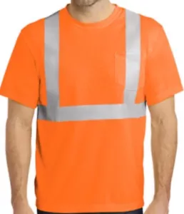 High Vis Safety T-Shirt Solid - Class 2 - Orange - M by Cornerstone - Picture 1 of 2