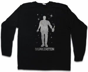 Drunkenstein Herren Langarm T-Shirt Fun Alcohol Drunk wasted Party drunken - Picture 1 of 1
