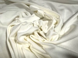 Ponte Roma Double Jersey Knit Dress Fabric, Soft Handle, Per Metre - Warm White - Picture 1 of 3