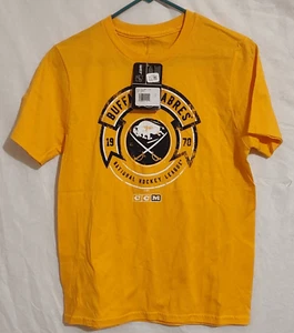 Buffalo Sabres T-Shirt NHL GOLD Large ((14-16) NWT - Picture 1 of 6