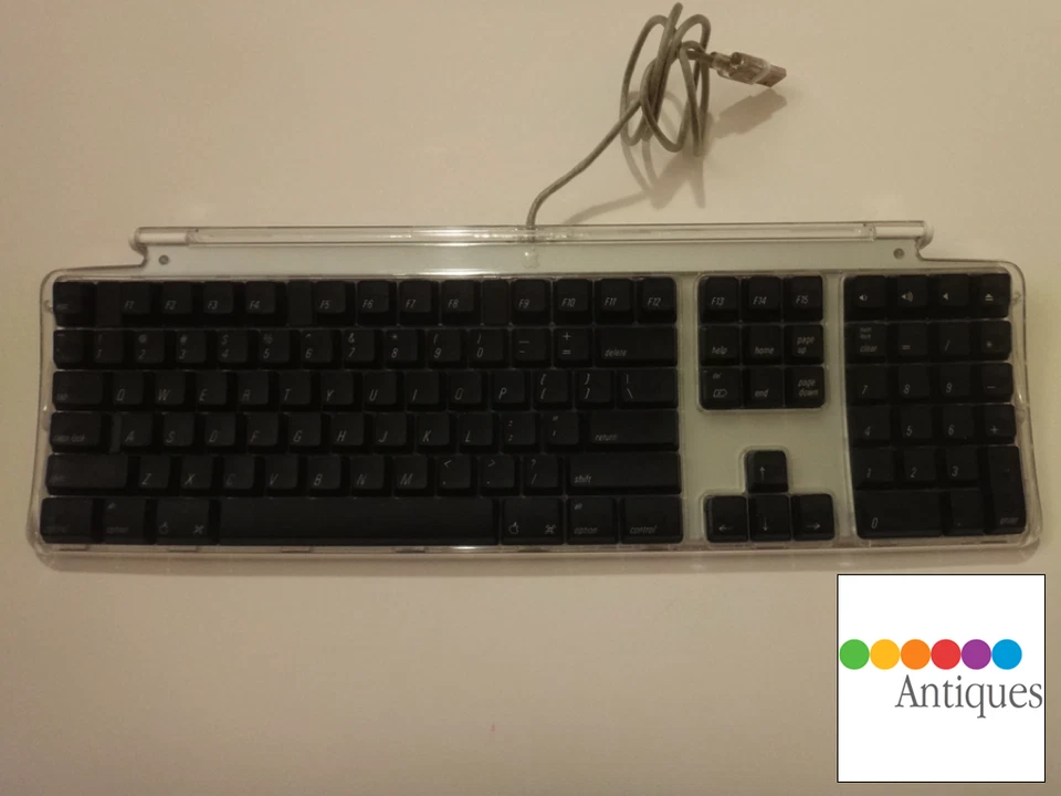 Apple Pro Keyboard Black USB Keyboard Power Mac iMac G3 G4 G5 M7803 M8732LL/A - Image 1 of 1