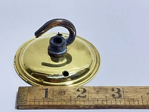 Original Brass Chandelier Lighting Ceiling Hook Circa 1920 French - Picture 1 of 14