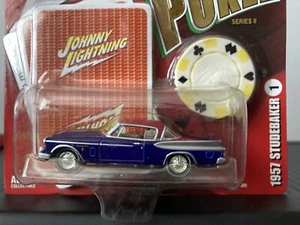 Poker Series 1957 Studebaker 1:64 Scale Diecast By Johnny Lightning - Picture 1 of 3