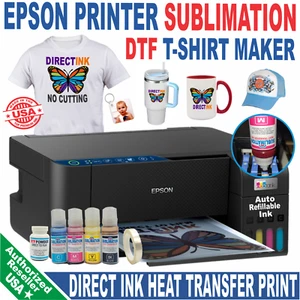 Epson Printer Sublimation ink Kit plus DTF Print T-Shirt Maker Start Bundle - Afbeelding 1 van 7