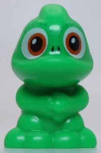Lego Bright Green Chameleon Upright Hole on Top Hole on Tail Orange Eyes Pascal - Picture 1 of 2