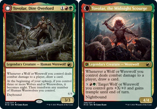 Tovolar, Dire Overlord / Tovolar, the Midnight Scourge, Innistrad: Midnight Hunt - Bild 1 von 1