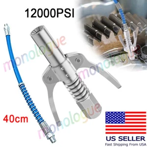Grease Gun Coupler Double Handle High Pressure Quick Release Lock Oil Nozzles US - Picture 1 of 8
