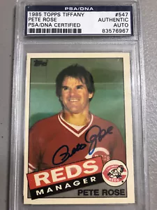1985 Topps Tiffany Pete Rose Auto PSA - Picture 1 of 1
