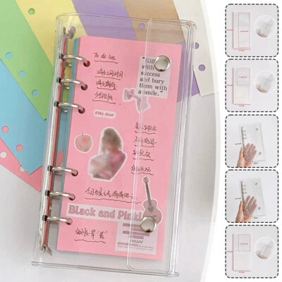 A6 Narrow Loose Leaf Cover Postcards Storage Bag Binder Collect Book Organizer - Image 1 of 4