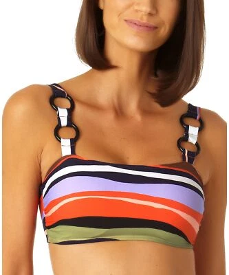 Anne Cole - Top de bikini bandeau sin tirantes con correa de anillo para mujer talla M Foto 1 de 2