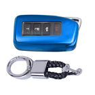 Chrome Blue Tpu Key Fob Cover Case Chain Ring Fit For Lexus Es Rx Is Gs Lx Nx Rc