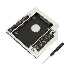 9.5mm SATA to SATA 2nd HDD Hard Disk Drive Caddy for Acer/Asus/Fujitsu/Sony/HPUK - Picture 1 of 9
