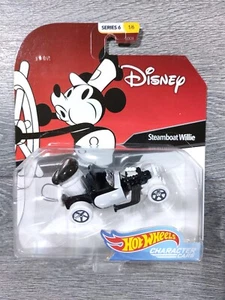 Disney Cars Steamboat Willie Mickey Mouse Hot Wheel Character Car Gift - Picture 1 of 3