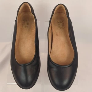 Naturalizer Women’s 8 W Flexy Ballet Flats Black Leather Comfort Shoes Wide - Picture 1 of 9