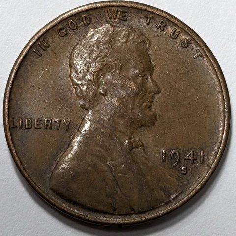 1941-S RPM S/S DDO Doubled Date & Mintmark Lincoln Wheat Cent Penny Toning S31 Cover