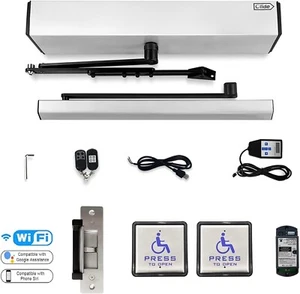 Olide-120B Swing Door Opener with Handicap Push Button and DC12V Electric Strike - Picture 1 of 10