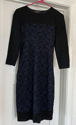 Vestido giambattista valli mujer 40/x hecho en italia negro/azul marino usado en excelente estado Foto 1 de 4