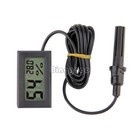 Black Digital LCD Temperature Luftfeuchtigkeit Thermometer Hygrometer mit Fühler