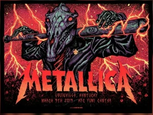 #/450 LOUISVILLE 3-9-19 METALLICA Show Poster SLUGGER Tour MUNK Print LITHOGRAPH - Picture 1 of 1