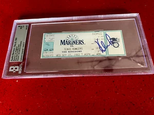 Nolan Ryan signiert letztes Spiel aufgeschlagen (22.09.93) Full Mint Ticket - Beckett Klasse 8/10 - Bild 1 von 6