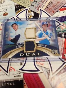 2005 Upper Deck Artifacts Al Kaline Dale Murphy Dual Game Used Jersey Relics...