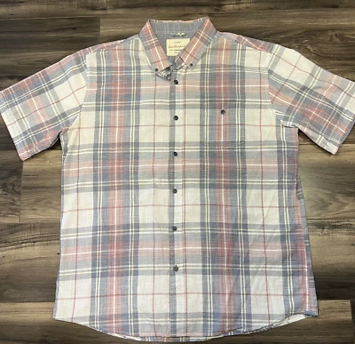 Original Weatherproof Shirt Mens Extra Large Plaid Short Sleeve Button Up - Image 1 of 4