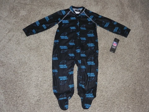 CAROLINA PANTHERS INFANT PAJAMAS/COVERALLS 24 MONTHS NFL TEAM APPAREL BRAND NEW! Cover