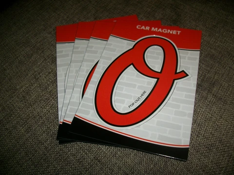 Lot of 4 Baltimore Orioles O's Car Magnets Refrig Cover