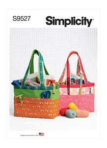 Simplicity Sewing Pattern S9527 Organizer Tote Bag Craft Bags with Compartments - Picture 1 of 3