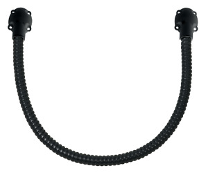 Kabelübergang schwarz Schutzschlauch 50 cm, innen 10mm außen 13mm flexibel DLN10