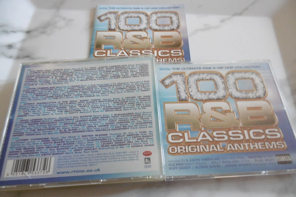 100 R&B CLASSICS ORIGINAL ANTHEMS 5 CD PA WILEY USHER TLC EN VOGUE PUFF DADDY - Bild 1 von 1