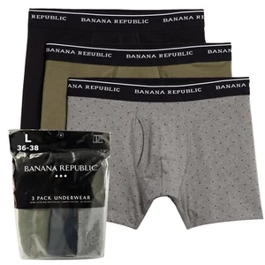 Banana Republic Boxer Briefs Men's Large 3 Pair Olive Black Gray Boxer Brief - Picture 1 of 3