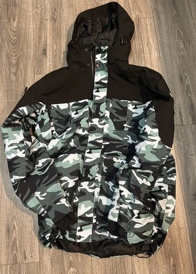 Evol Snowboard Jacket Green Camo Men Medium Black Camouflage Ski Winter - Image 1 of 4